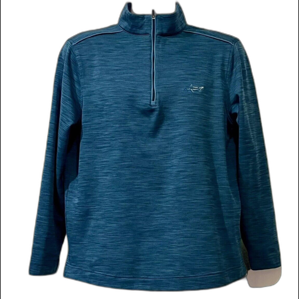 Greg Norman PlayDry 1/4 Zip Golf Pullover Long Sleeve Mens M Green Athleisure